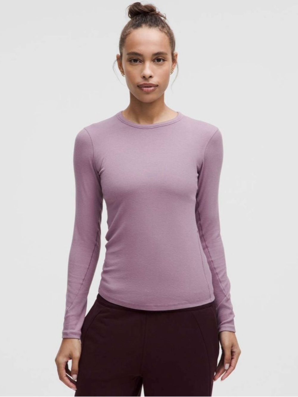 Lululemon Hold Tight Long-Sleeve Shirt in Lavender Lux Size 0
